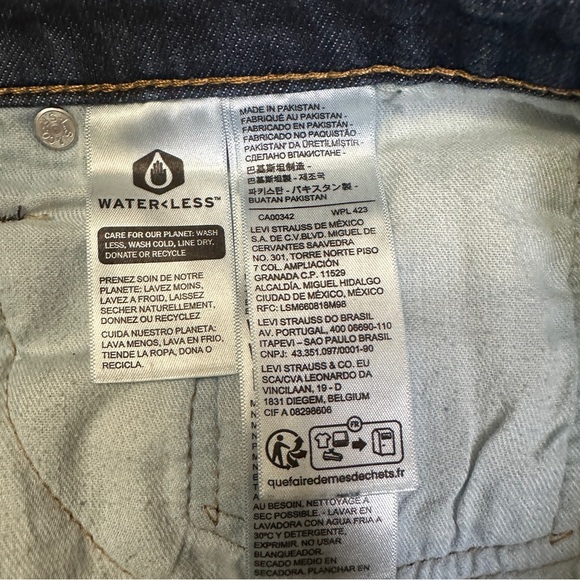 Levi's Men’s 531 Dark Blue Cotton Skinny Jeans Size 32 - Picture 4 of 8